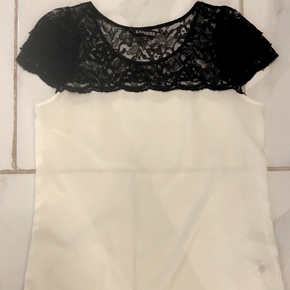 Black and white blouse